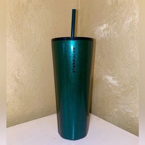 Dark Green Glitter Starbucks 24 oz Tumbler